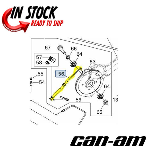CAN AM FRONT OR REAR PARKING BRAKE CABLE 2011-2012  Spyder RT 707000927 OEM